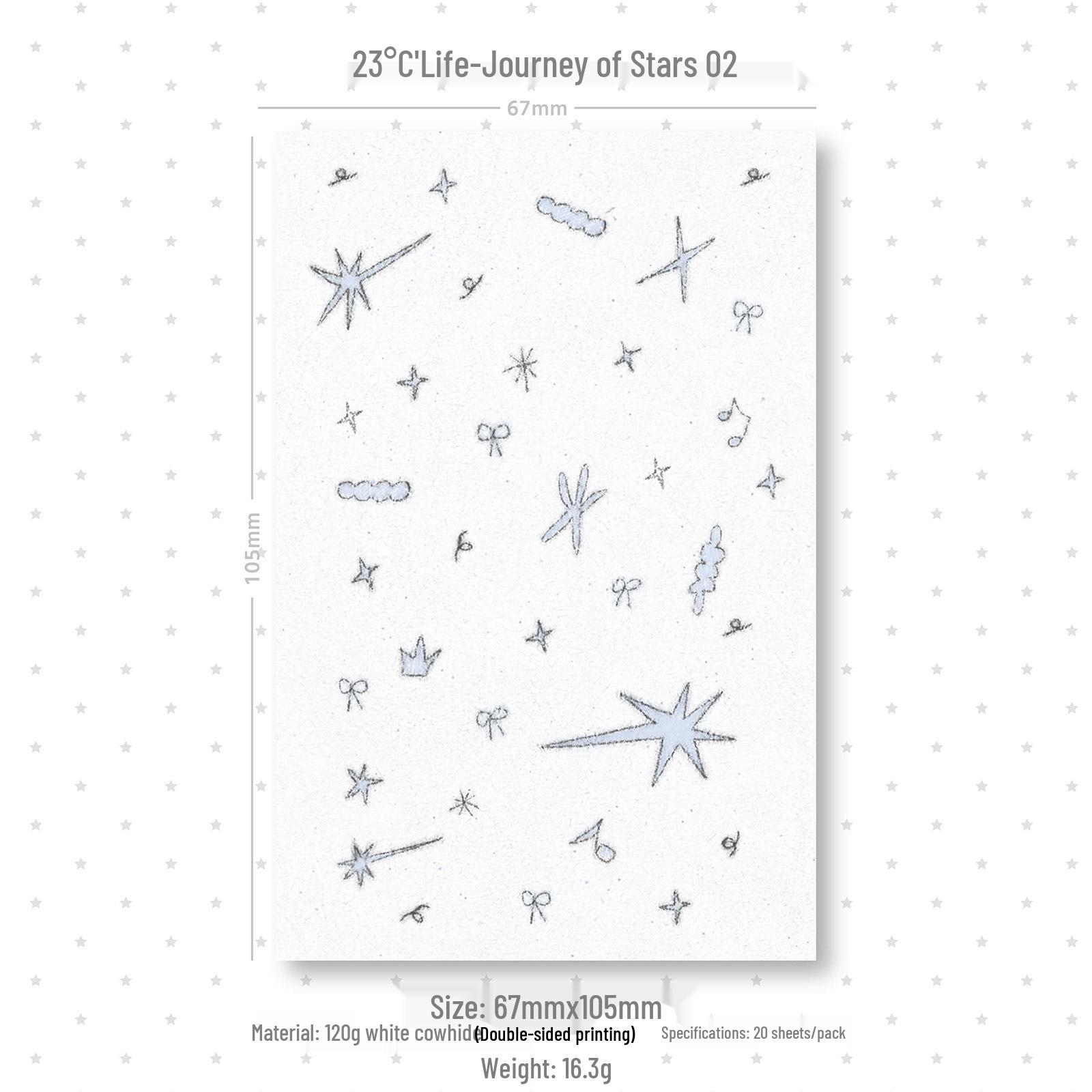 AGUGU23℃ Salt-Style Sticky Notes & m5 Planner Inserts (67x105)