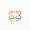 "Korean Gold-Plated Triple Ring Silk Scarf Buckle - Creative Fashion Cross Hollow Design"