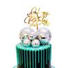 Birthday 4pcs Retro Wedding Mini Party Supplies Cake Topper Disco Ball Cake Decoration