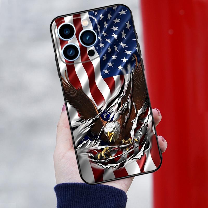 American Eagle Phone Case For iPhone 16 Pro 15 Pro 12 13 Mini 11 14 Pro Max XR 16 15 Plus 16e Cover Coque