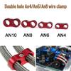 1PC Universal AN4 AN6 AN8 Billet Oil Fuel Water Hose Tube Seprator Divider Clamp Aluminum Line Separator JR-SLJN01