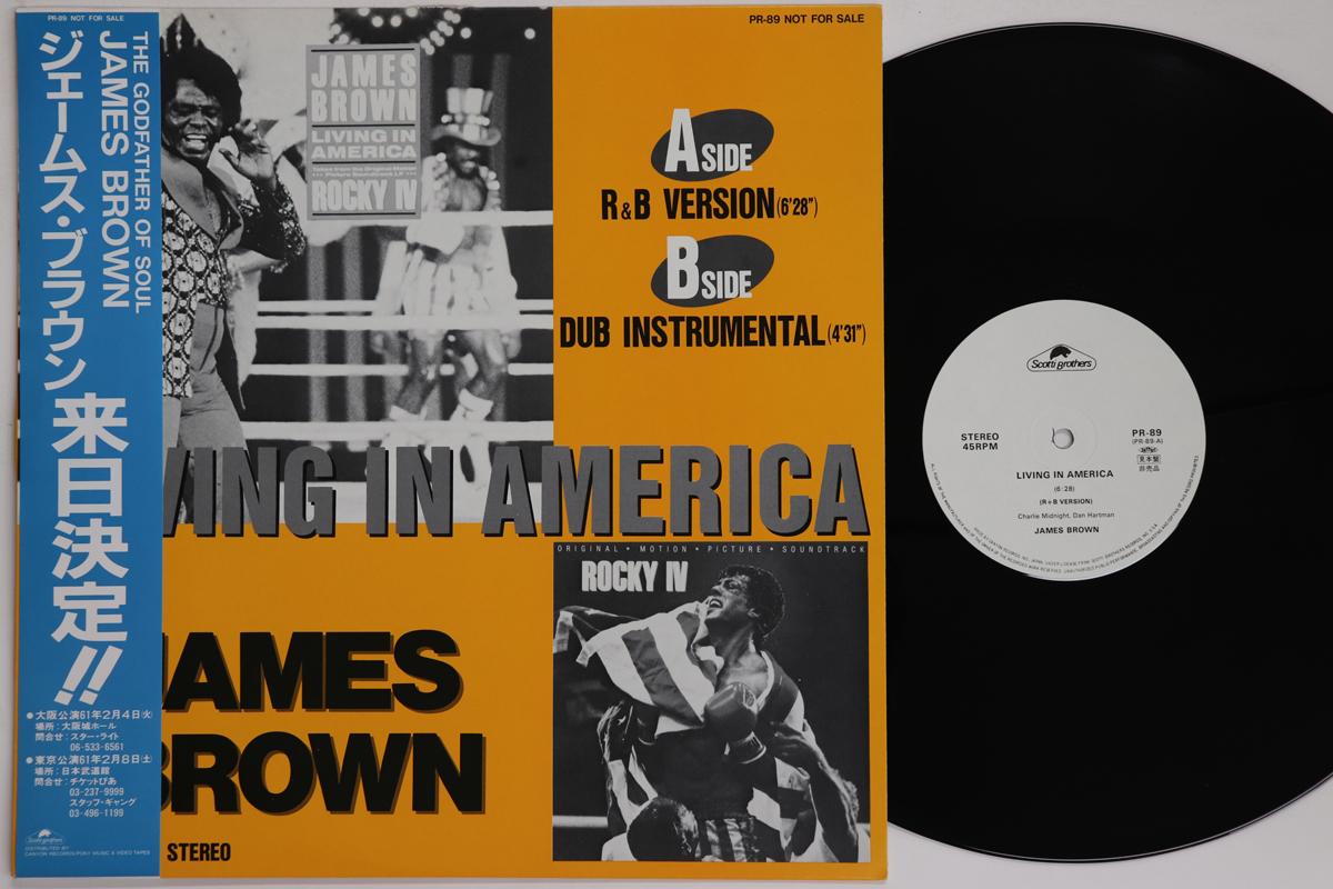 

12inch Record JAMES BROWN Living In America PR89PROMO SCOTTI BROS 1986 Japan Obi SoulFunk Used