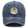 Australischer Känguru-Print Snapback Baseballkappe Atmungsaktiv Unelastisch Verstellbar Baseballkappe Für Freizeitkleidung Einheitsgröße