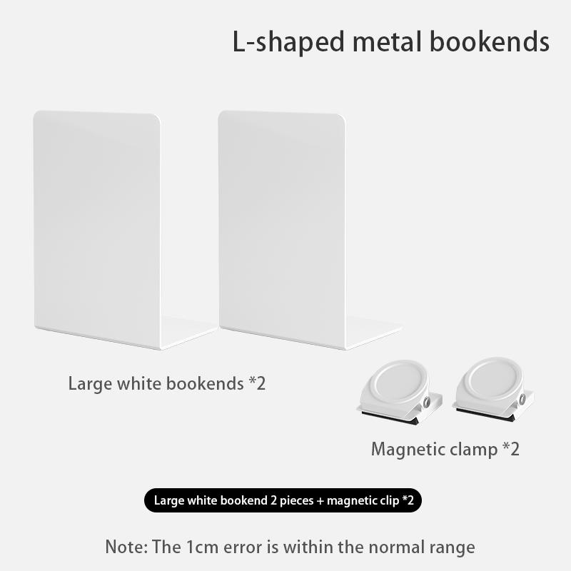 

Книжные подставки 6 пар, Белые металлические книжные подставки, Книжные подставки для полок, Упор для книг для тяжелых книг, Разделители для книг для дома/офиса