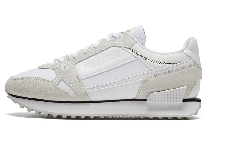 PUMA Mile Rider  Chrome Desert White Vaporous Grey  Women s 374664-01 35.5
