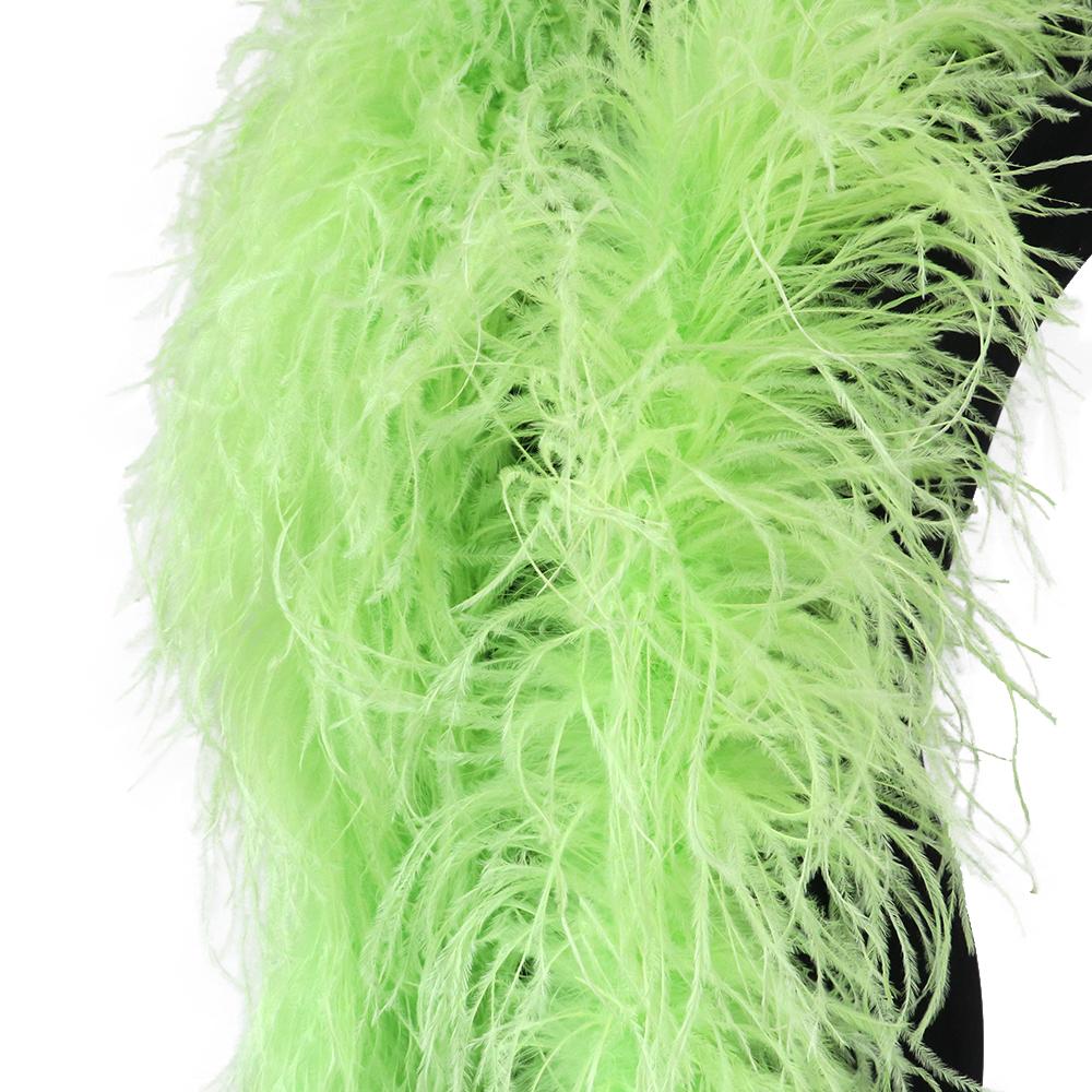 2 Meters Natural Ostrich Feather Boa 6ply Ostrich Feathers Trim Shawl Dyed Various Party Clothing Decoration Plume Scarf