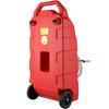 16 Gallon Fuel Caddy, 7.8 L/min, Portable Gas Storage Tank Container with Hand Pump Rubber Wheels, Fuel Transfer Storage Tank for Gasoline Diesel