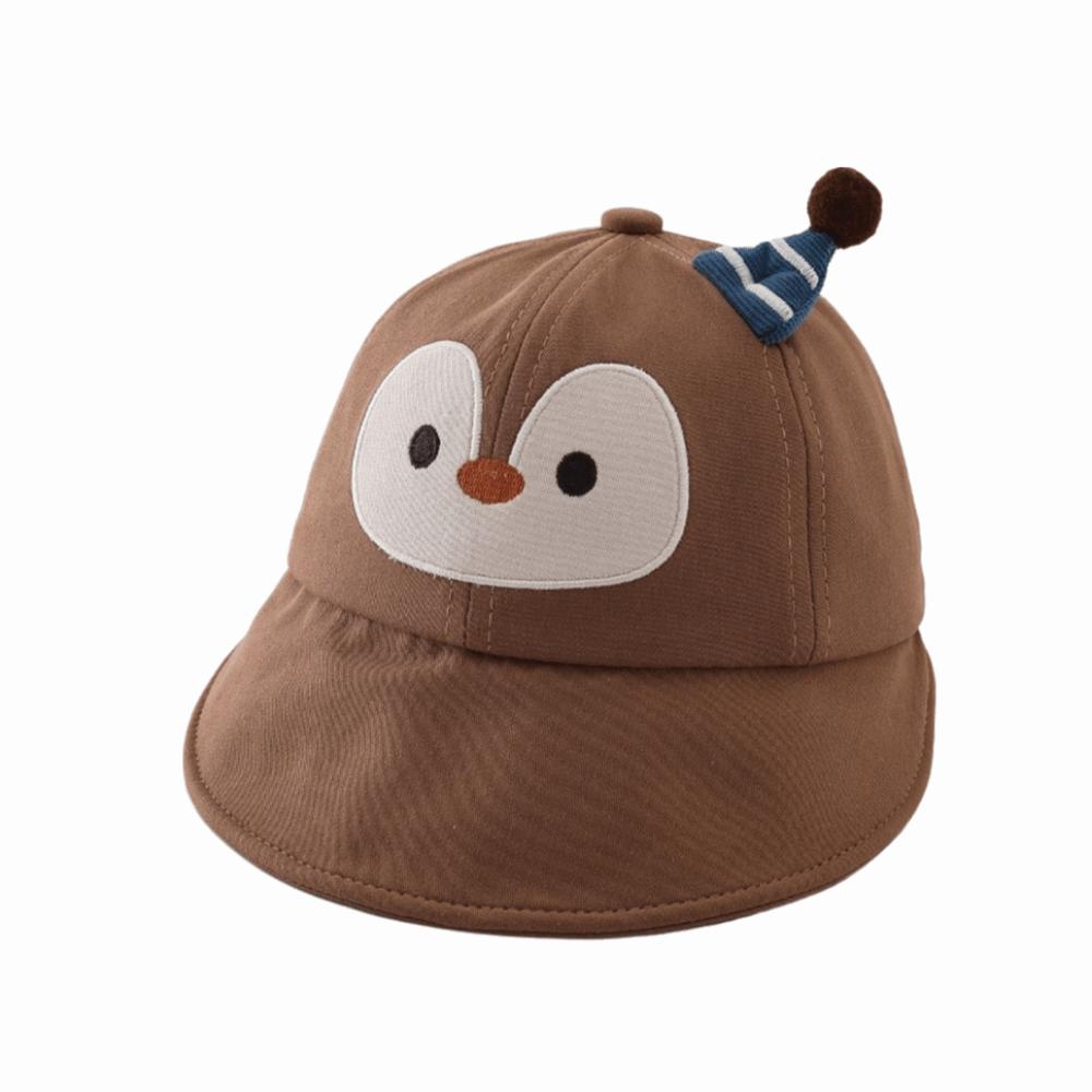 

Large Brim Baby Baseball Cap Penguin Pattern Sun Visor Hat Cartoon Baby Hat Outdoor Activities кавовий