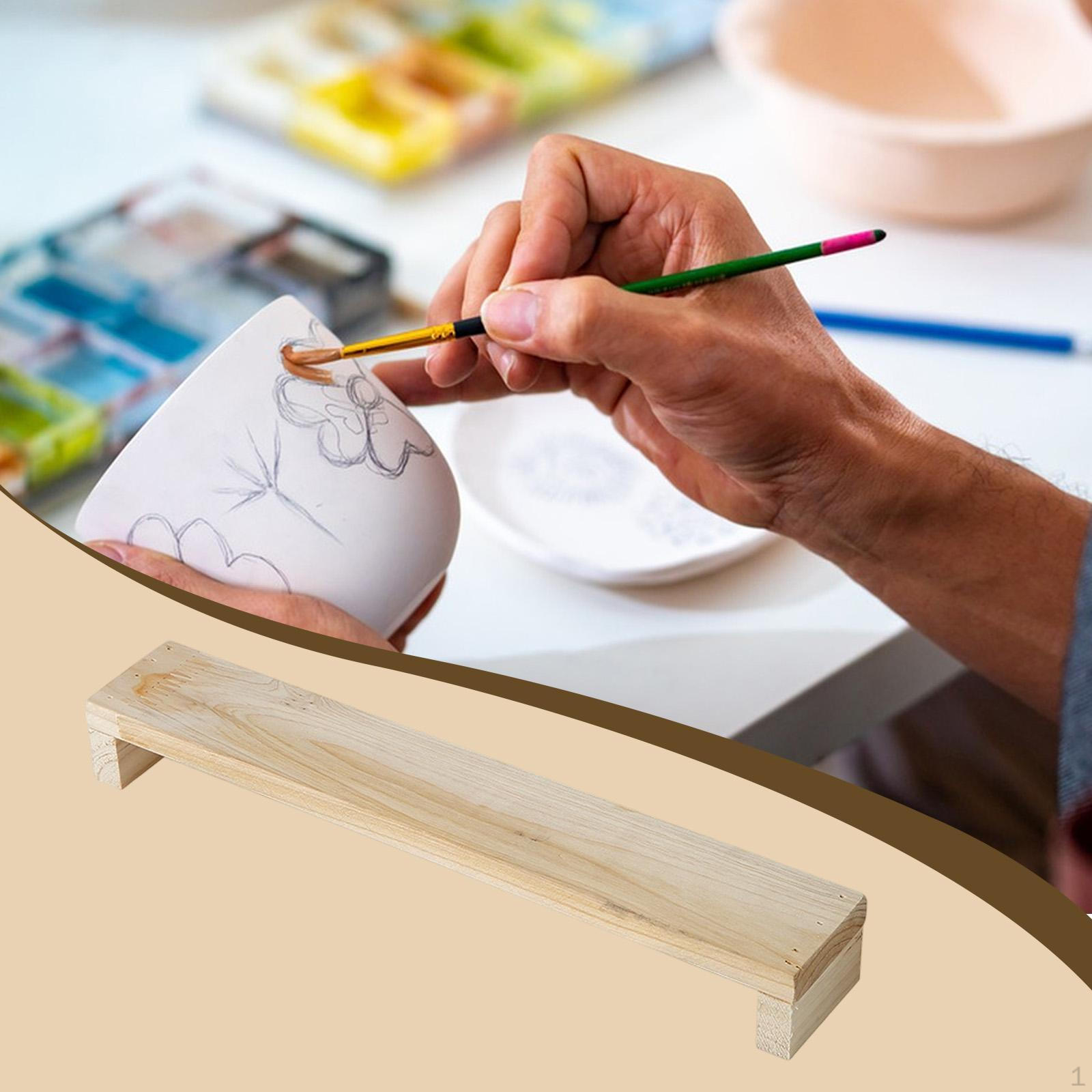 

Pottery Wood Hand Rest Artist Leaning Bridge Easy to Use Portable Sturdy Wrist Support M