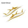 2pcs/set Fish Stripes Style Car Decals for Vehicle Car Boat RV Campervan Caravan Motorhome Window Decorate Waterproof Vinyl