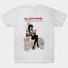 Men Black Print T-shirt Maneater No-Cut Transfer Paper Print Cotton Tshirt