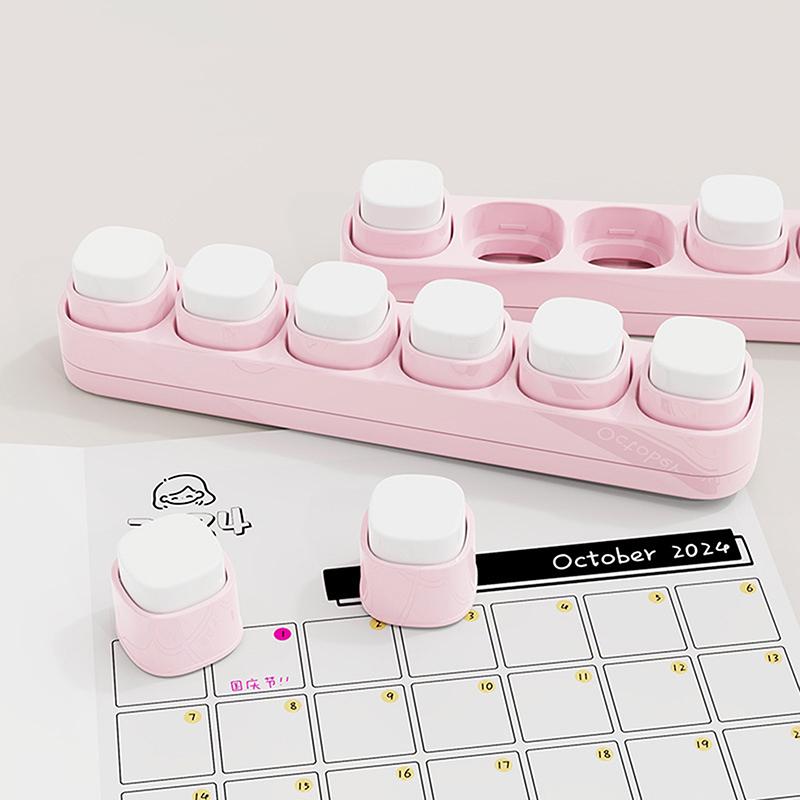 1 Set Kawaii Stamps Stationery For Journal Planner Arts Diy Crafts Album Scrapbooking Decorative Stamps Accessories