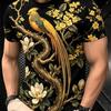 Men's Fashion 3D Printed Men's T-Shirt Round Neck Short Sleeve Trendy Street Wear