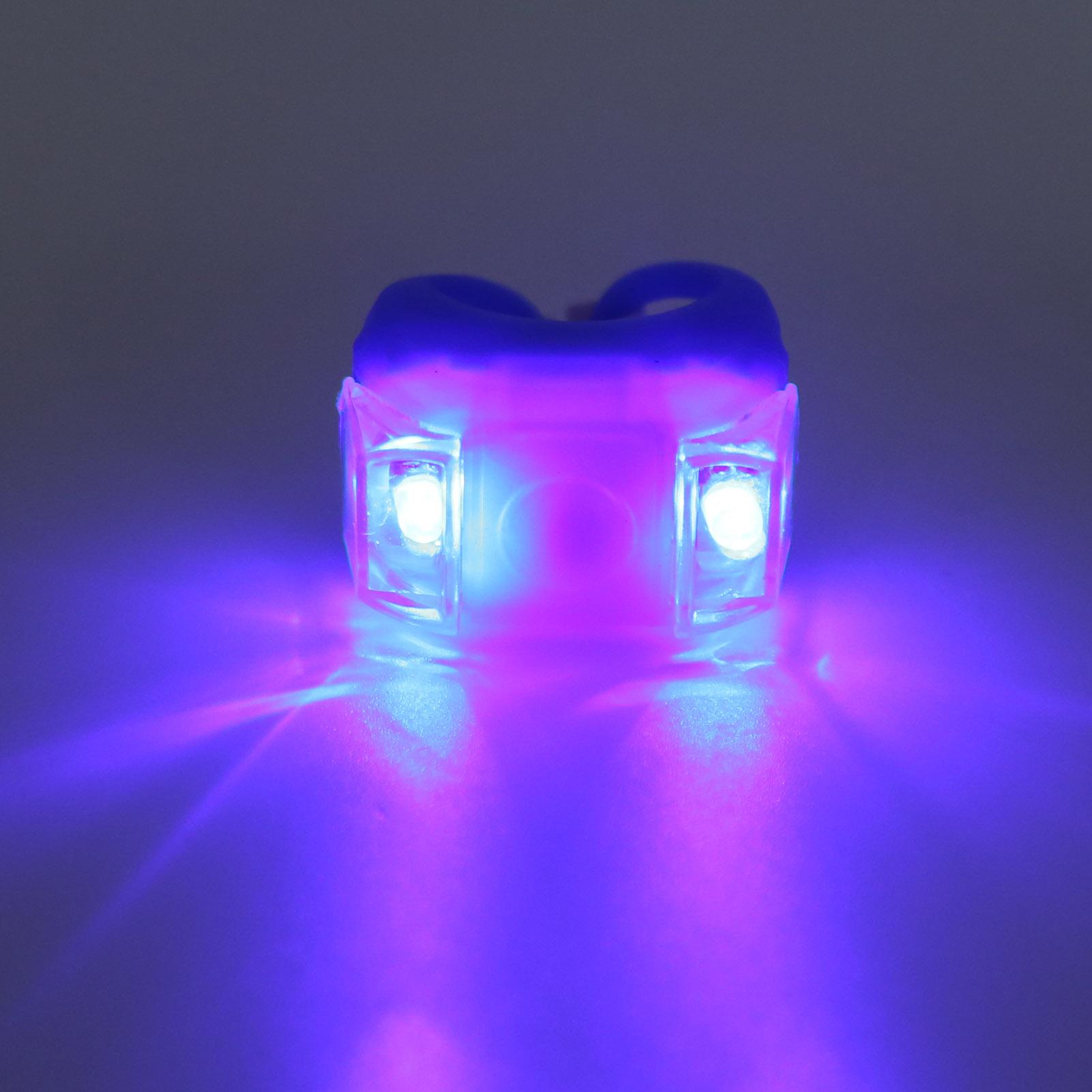 

2pcs LED Light Front Tail Warning Colorful Lamp 3 Lighting Modes Waterproof Cycling Equipment