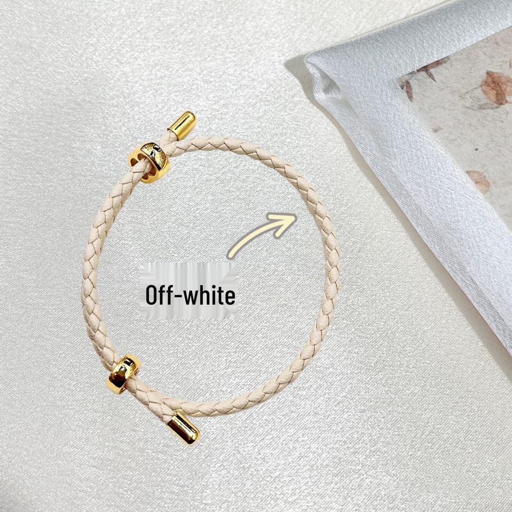 Corda de Pulso Ajustável de Couro de 3mm - Pulseira do Zodíaco Bagua - Corda Decorativa Vermelha para DIY
