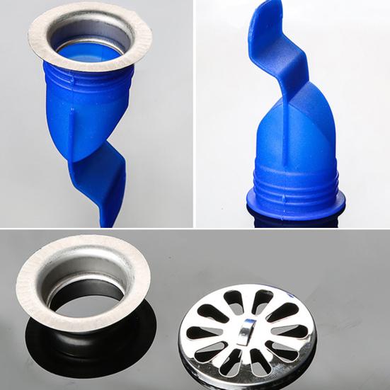 Stainless Steel Silicone Strainer Kitchen Bathroom Pipe Floor Sewer Drain Core