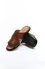  Men's Genuine Leather Daily Comfortable Summer Beach Light Flat Slippers Tan