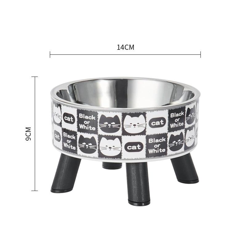 Cuenco elevado para mascotas, comedero antideslizante para gatos y perros, acero inoxidable
