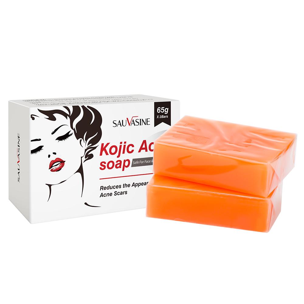 2pcs Kojic Acid Glow Soap Facial Deep Cleaning Even Skin Tone Skin Lightening Soap Oil Control Moisturizing Face Skin Care