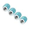 4pcs Stylish Tire Valves Caps with Rhinestones Twinkle Tire Valves Caps General