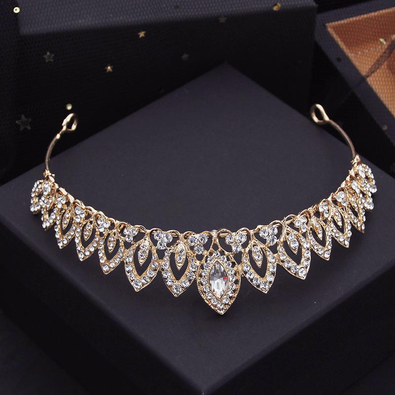 Luxury Headdress Wedding Crown Bride Tiaras and Crowns for Queen Diadem Pageant Crown Bridal Hair Jewelry Accessories