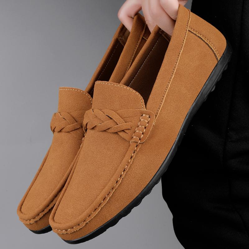 Fashion Vintage Loafers Shoes For Men Boat Shoes 2025 Summer Business Leather Black Man Mens Driving Casual Shoe Slip On Flats Size 47