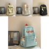 Nylon Casual Large Capacity Backpack For Travel And School With Letter Print Design For Men And Women