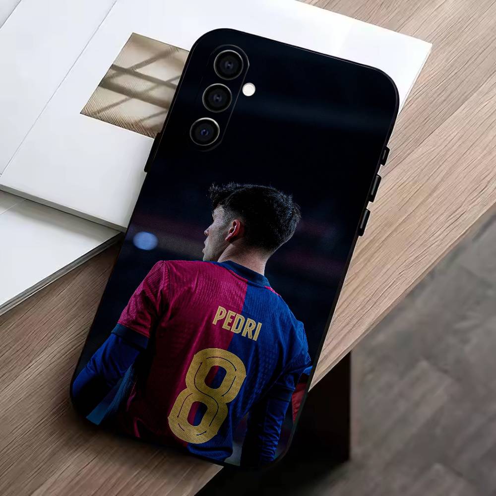 Futbolista Pedri  Phone Case Black Silicone Soft For Samsung Galaxy A73,A72,A71,A70,A53,A52,A51
