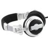 Headset HeadMounted Hifi Rotating Foldable Studio Monitor Headphones for VR Room Recording Gaming(Silver )