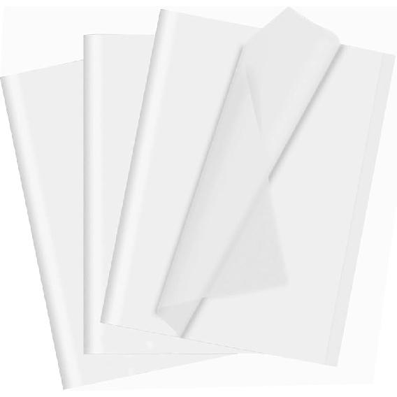 60 Sheets White Tissue Paper for Packaging Gift Bags Decoration Wrapping Tissue Paper Bulk for DIY Art Crafts Birthday Wedding Halloween, 14 X 20