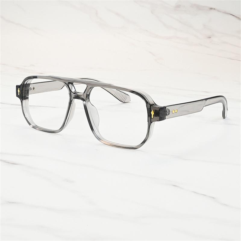 

Design Double Beam Classic Style Square Men Nearsighted Glasses Optical Vision Prescription Lens Nearsight Anti Blue Ray Women Short Light Eye Wear 0