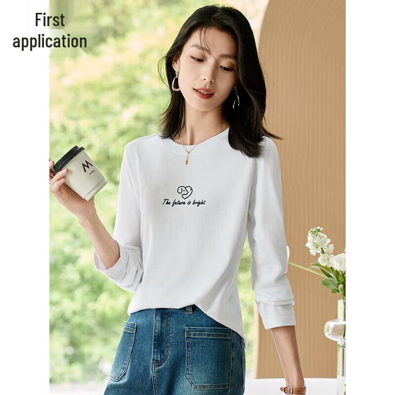 Women s Pure Cotton Loose Fit Long Sleeve T-Shirt L