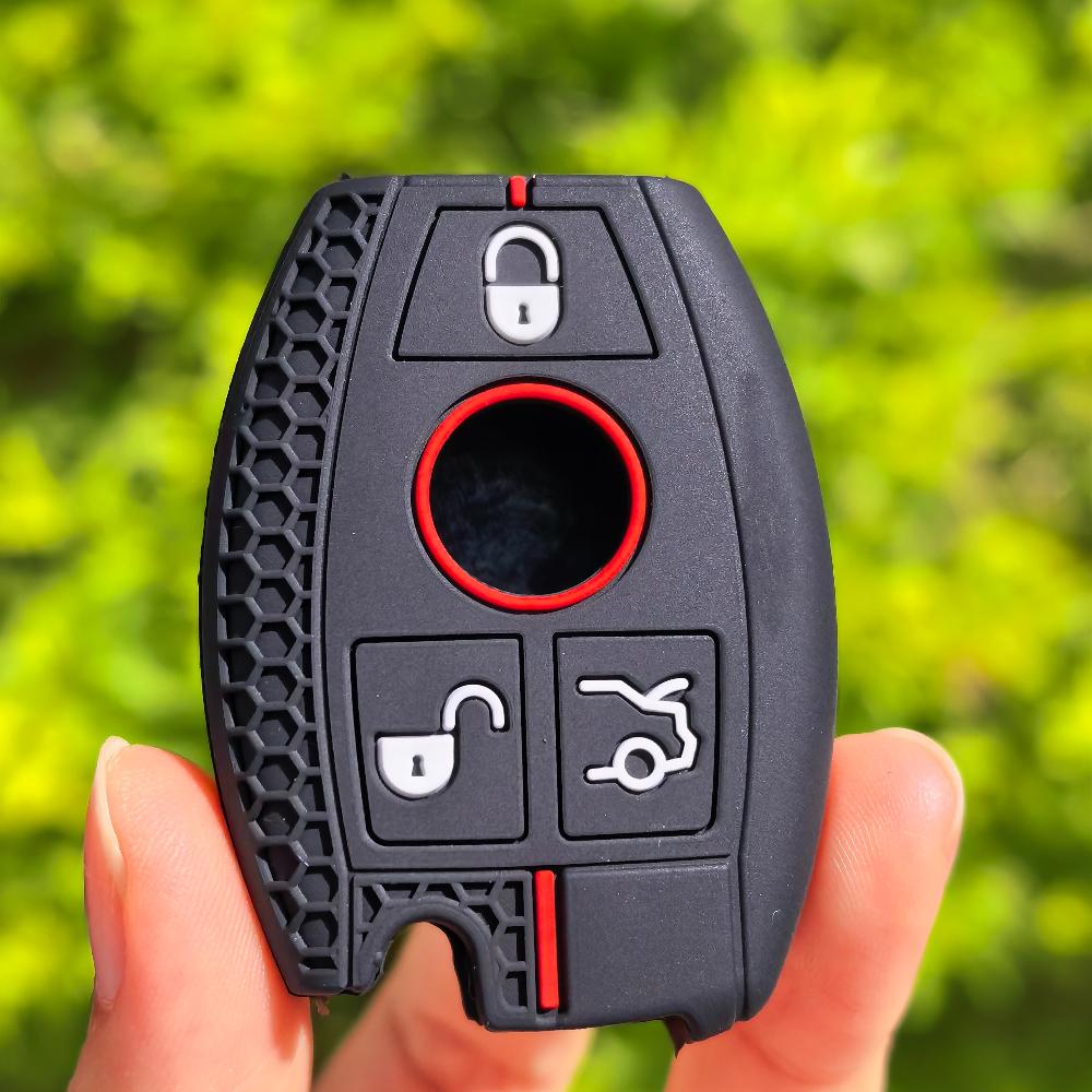 3 Buttons Silicone Car Key Case Cover for Mercedes Benz A B C E Class GLS GLA GLK GLC CLS CLA AMG W204 W205 W212 W463 W176 Fob