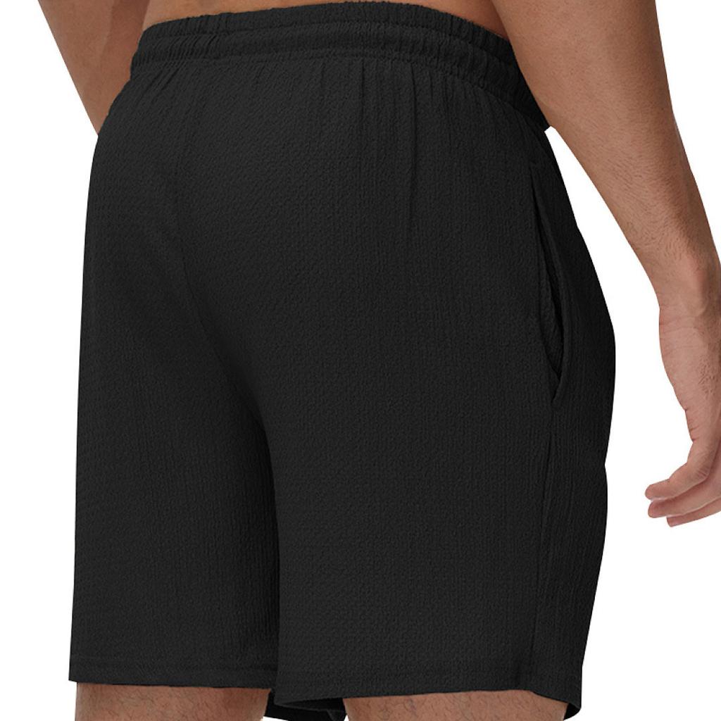 Gym Men's Summer Vacation Two Piece Double Layer Fitness Speed Drying Exercise Slow Running Function Casual Drawstring Shorts