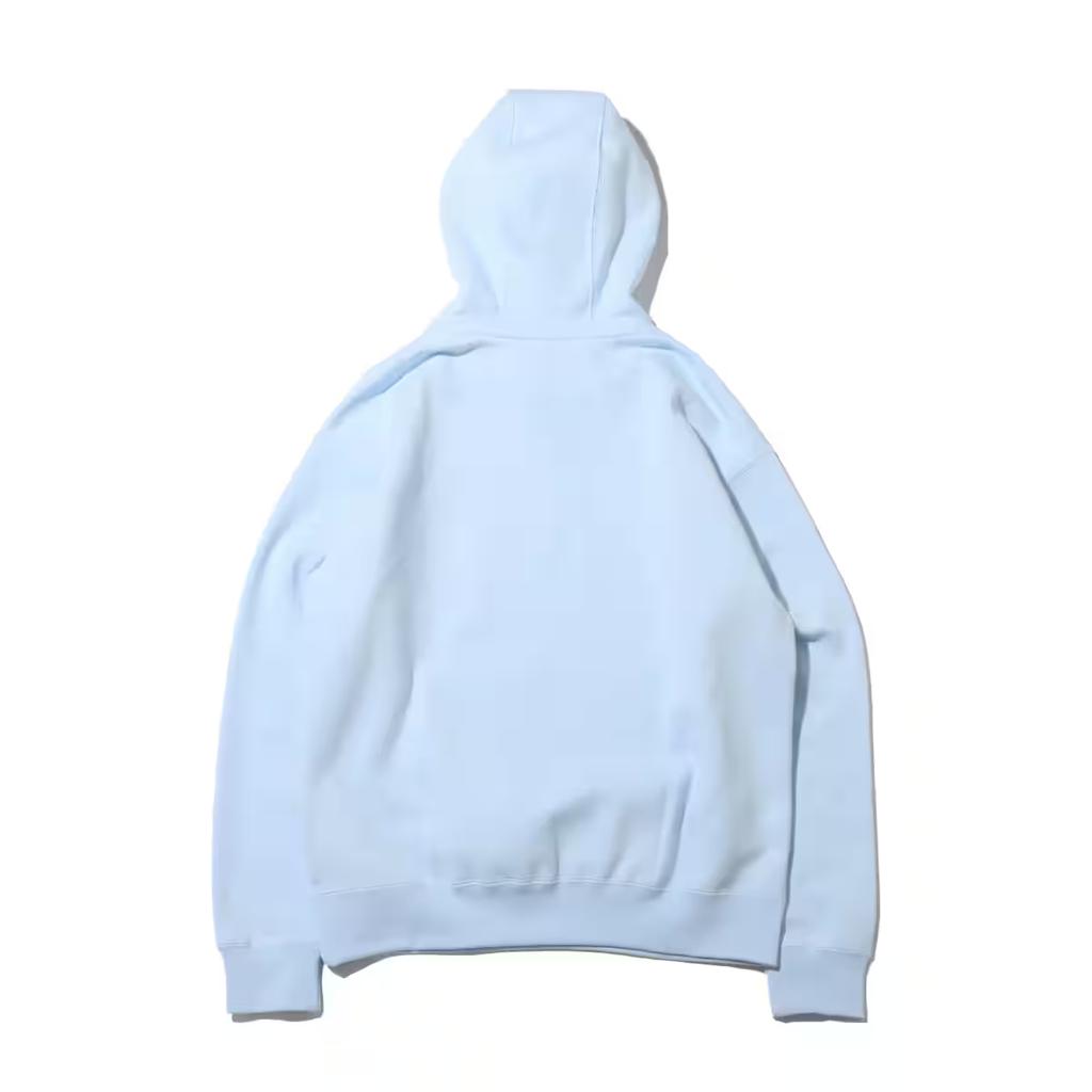 Nike Solid Color Logo Print Drawstring Hoodie Men Tops Blue DA0316-441