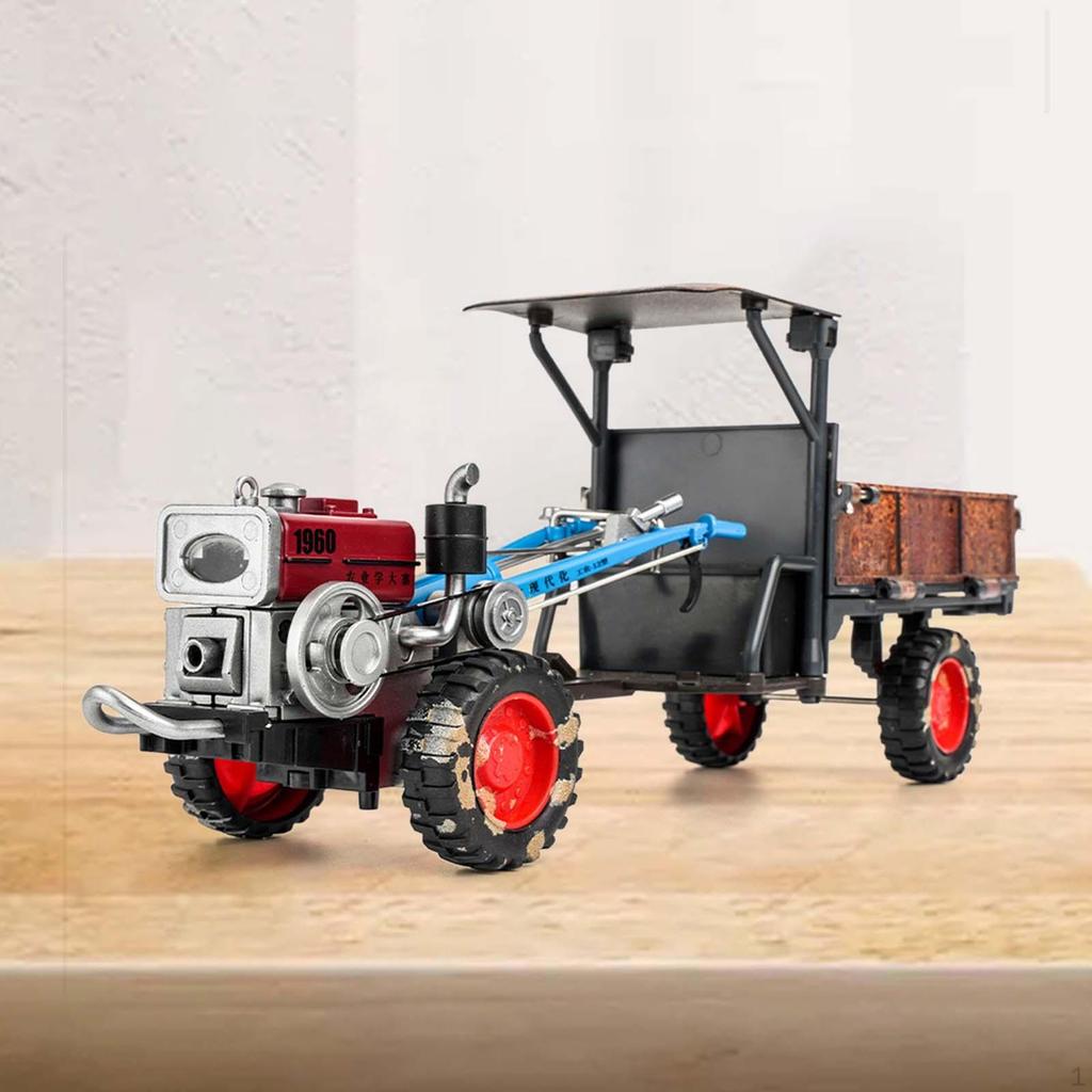 Diecast Tractor Model Vehicle Toy High Details with Sounds and Lights Simulation Farmer Car for