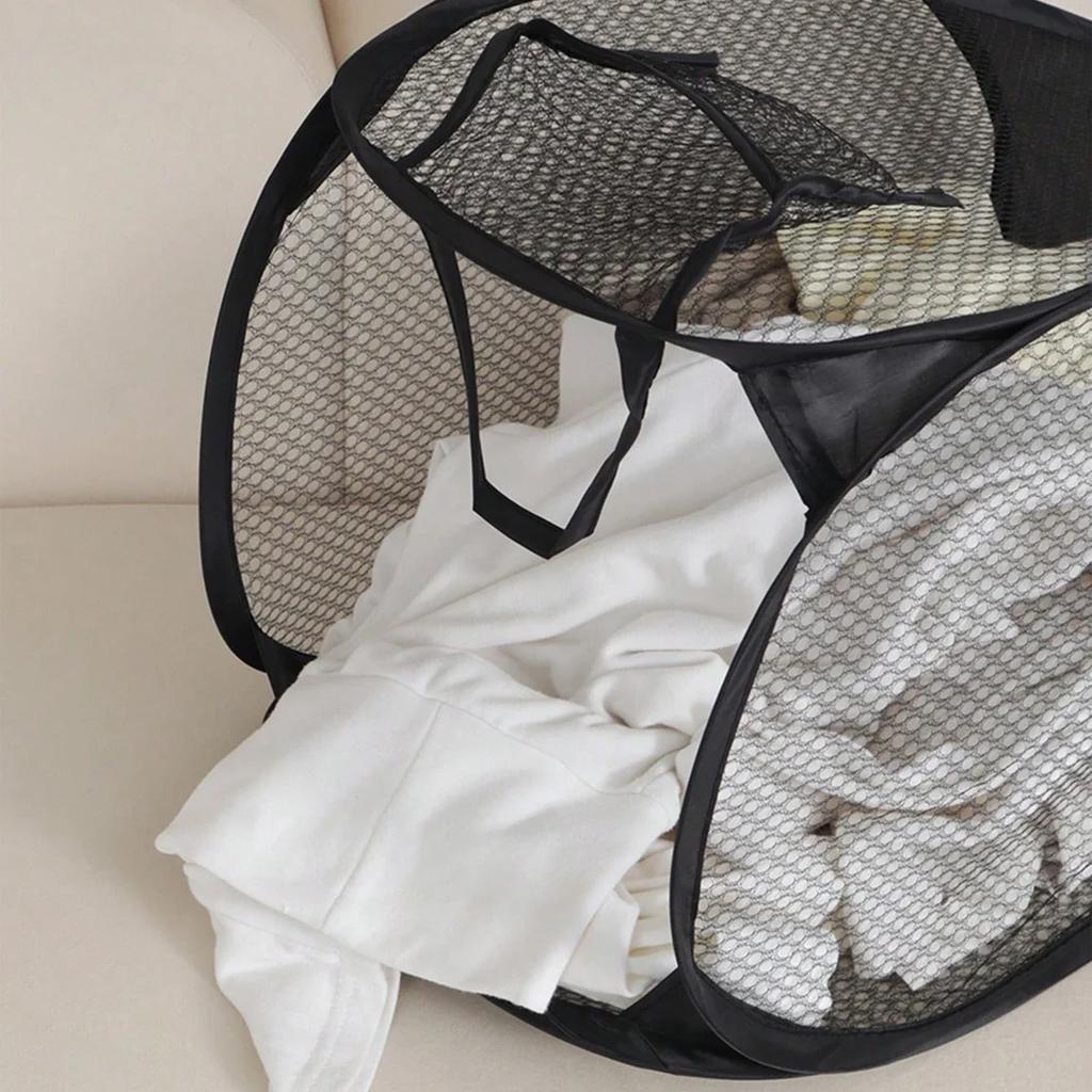 Foldable Mesh Clothes Dirty Clothes Basket Household Mesh Dirty Clothes Basket Storage Basket Storage Bucket Laundry Baske