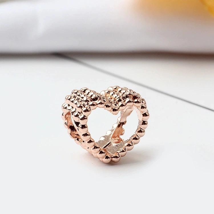 Heart-Shaped Shiny Series Charms Beads Pendants Applicable To Genuine Jewellery and Do-It-Yourself Crafting Women Special Series Gifts