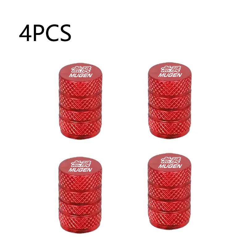 4pcs Car Wheel Tire Valve Caps Tyre Stem Covers Airdust Waterproof For Honda Mugen Power Civic Type R Accord CRV Hrv Accessories YNGHK1