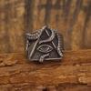 Retro Eye of Providence Cthulhu Octopus Adjustable Open Ring For Men Silver Color Punk Gothic Jewelry Biker Accessories Man Gift