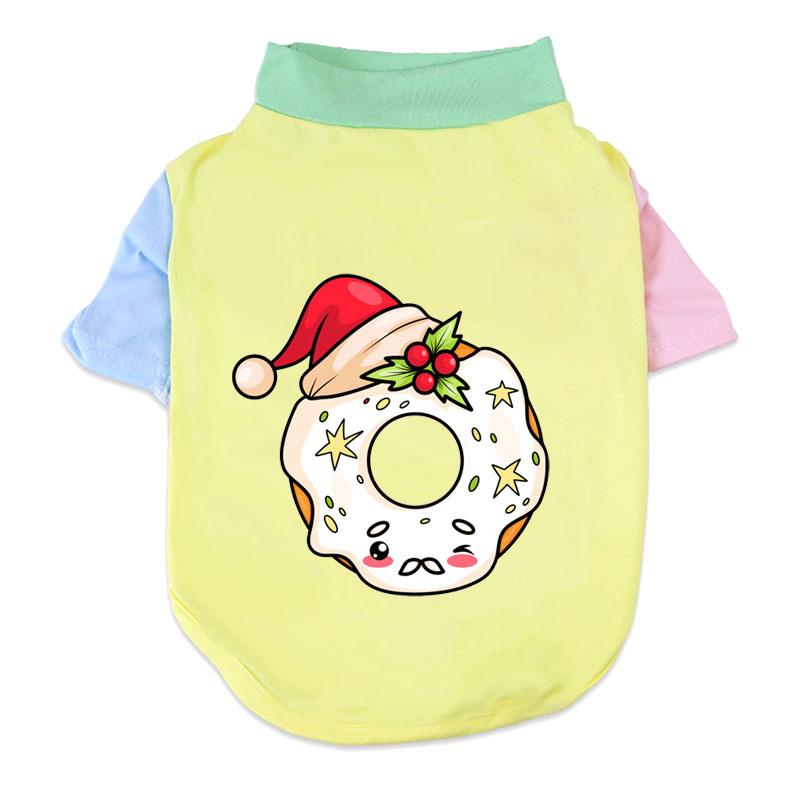 1 Pc Pet T-shirt  Fashionable Cartoon Bear Soft Breathable Dog Vest Cat Casual Clothes