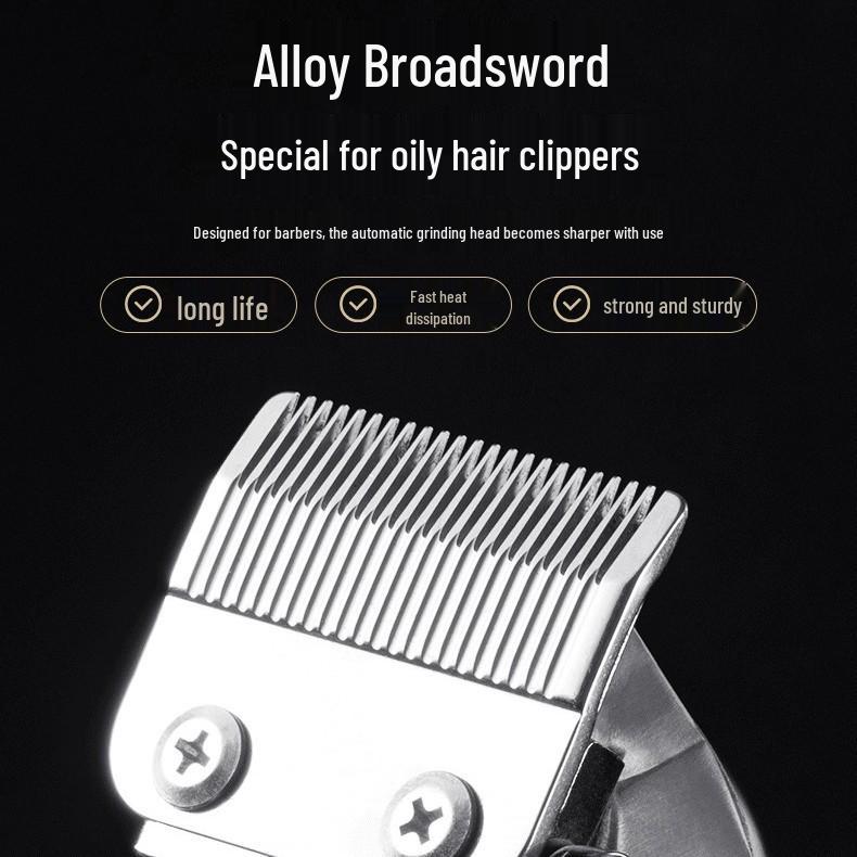 Professional Retro Electric Hair Clipper: High-Power, Waterproof Trimmer for Men's Salon and Home Use