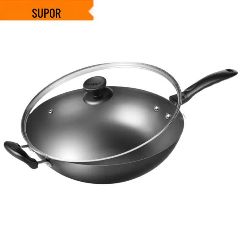 SUPOR Uncoated Cast Iron Wok