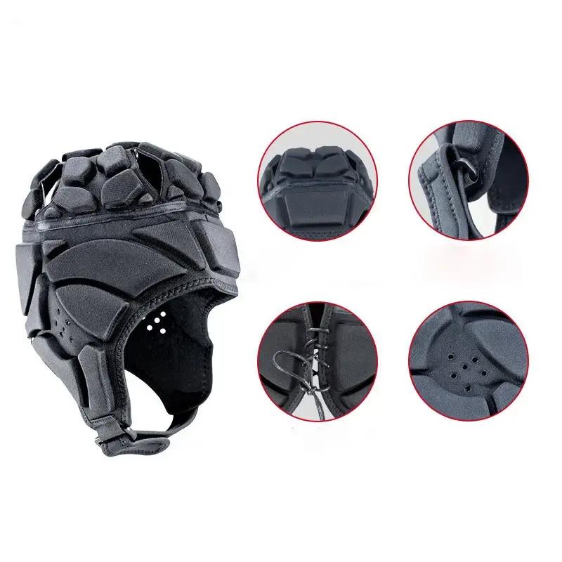 Unisex Sports Rugby Soccer DUAL SPORT Goalkeeper Adjustable Headgear Protector Football Head Guard Adult Large Soft EVA Helmet