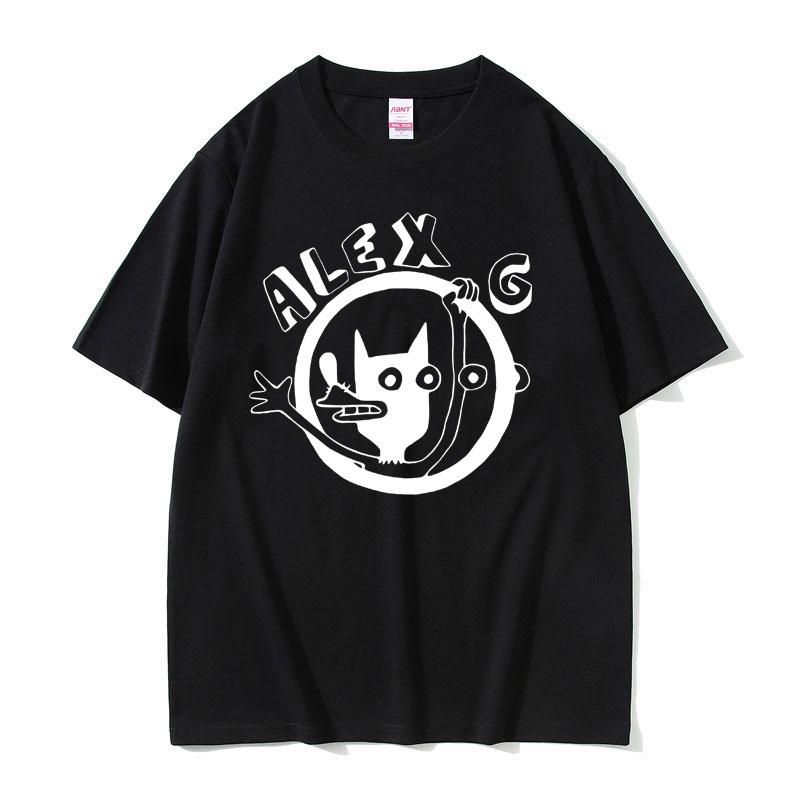 2025 Summer Singer Alex G Graphic Tshirt Men Women Fashion Cartoon Summer T-shirts Men's Casual 100% Pure Cotton Printed T-shirt