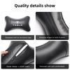 Car Seat Headrest Carbon Leather Pillow Neck Cushioning For Tesla Model-Y Model-3 Model-X Model-S Cybertruck Roadster SpaceX