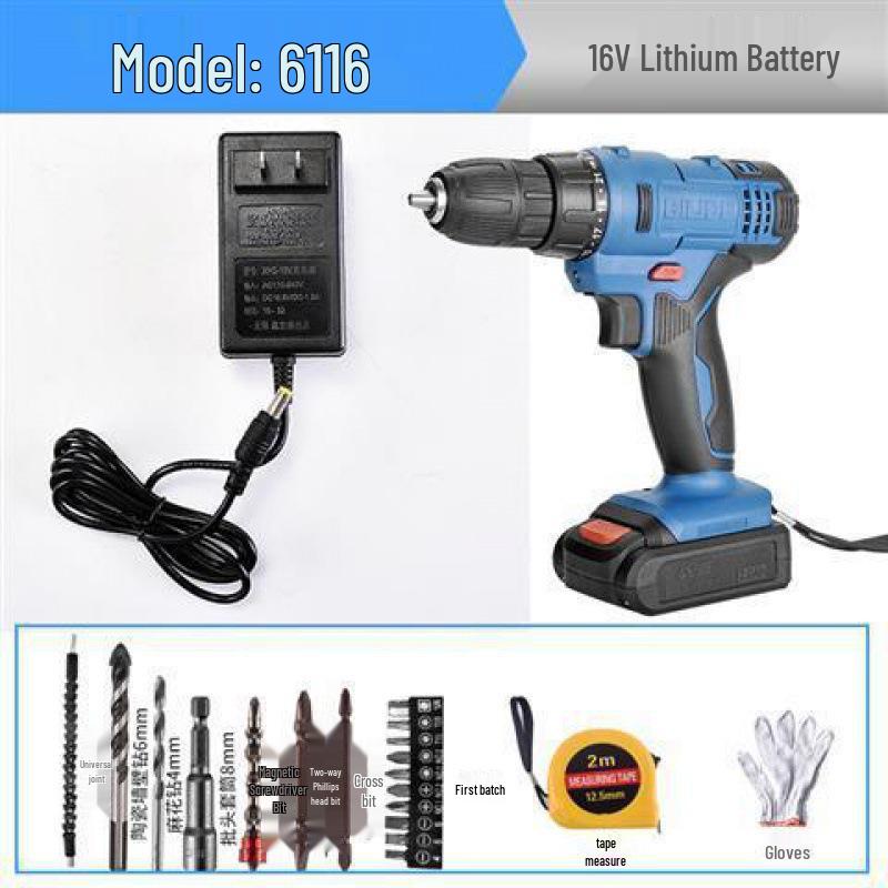 Bility Multi-functional Electric Drill & Screwdriver - 12V/16V/20V Lithium Battery Hand Drill