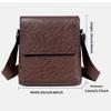 Men'S Shoulder Bag Crossbody Bag Tide Gift For Husband Leisure Simple Retro With Flap Leather Waterproof Men'S Bag