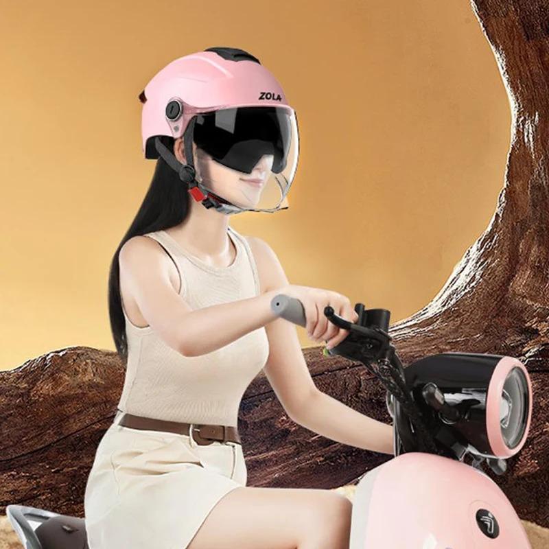 UV Protective Motorcycle Helmet with Sun Visor Lightweight All Season Safety Gear for Men Women E Bike Compatible