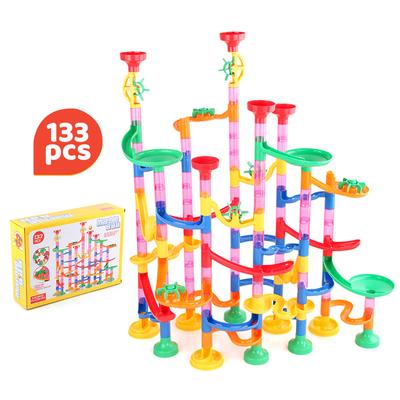 133Pcs Ball Track Building Block Ejection Variable Slide Building Block Splicing Diy Park Science Education Educational Toys